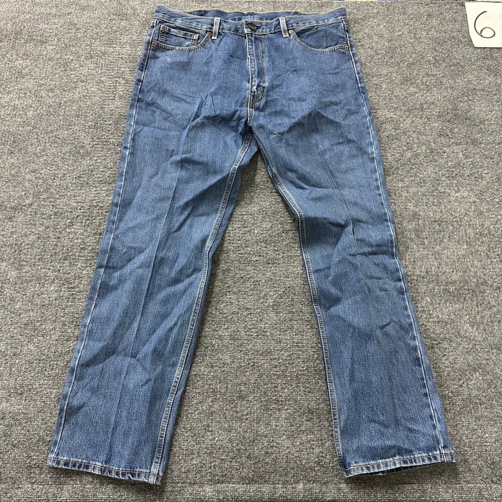Levi's Jeans Mens Size 40x32 Blue 505 Regular Fit Straight Leg Cotton Denim